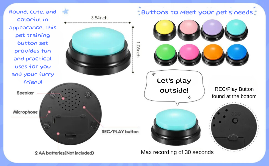 Pet Training Voice Button Set