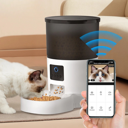 Smart Pet Feeder with Camera & Speaker