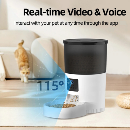 Smart Pet Feeder with Camera & Speaker