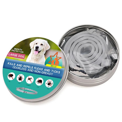 Anti flea and tick pet collar for cats and dogs, effective for both your cat and dog.