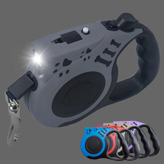 Retractable Pet Leash With LED Flashlight